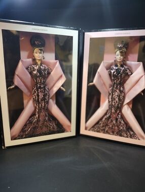 Barbie Pink & Black Lace Limited Edition Fashion Doll (Pair Of Them )